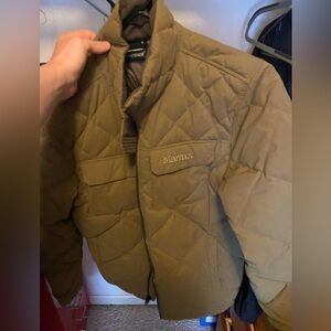 Marmot Burdell Down Jacket Tan/Brown, Me’s Size Small. condition.